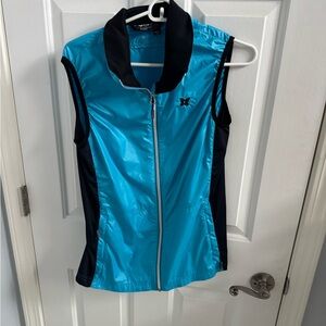 Kapalua Golf Course Teal and Black Sleeveless Vest